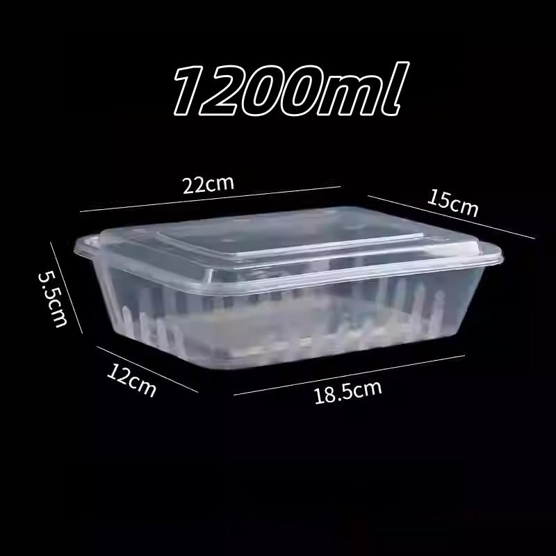 Recyclable Plastic Containers/Pack of 50 with Lids