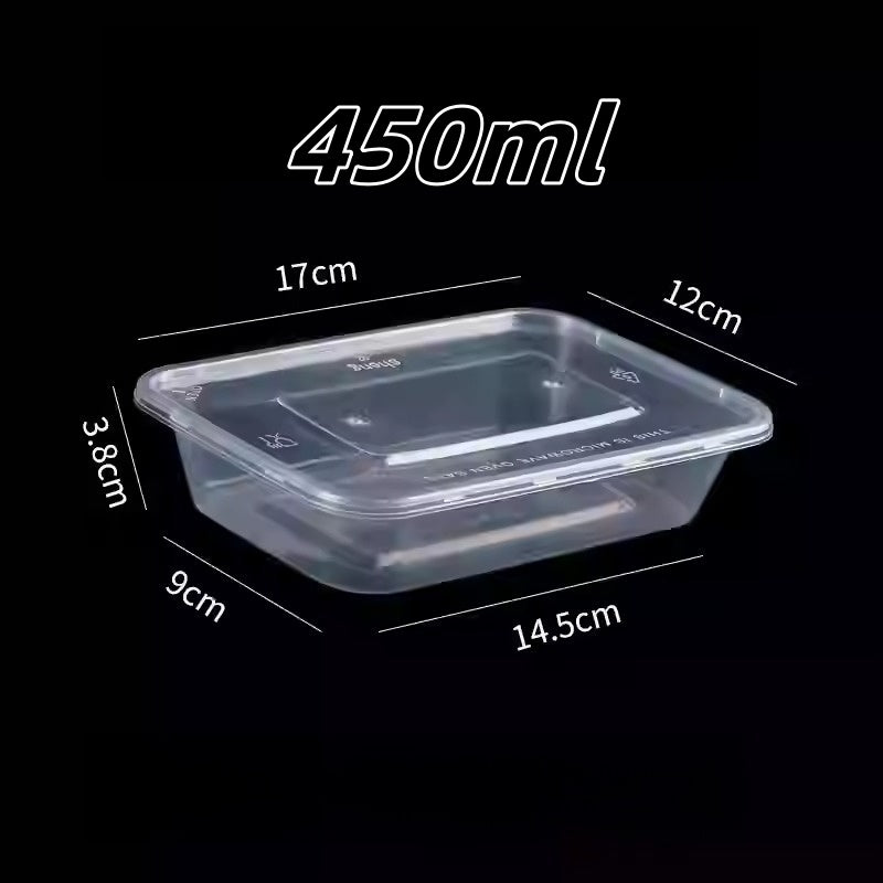 Recyclable Plastic Containers/Pack of 50 with Lids