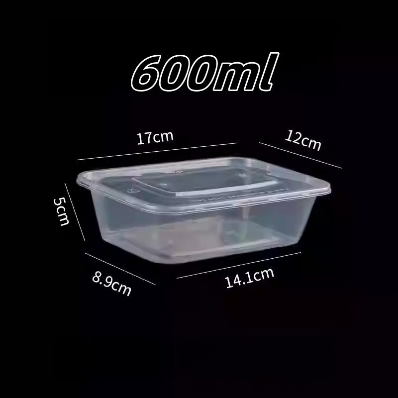 Recyclable Plastic Containers/Pack of 50 with Lids