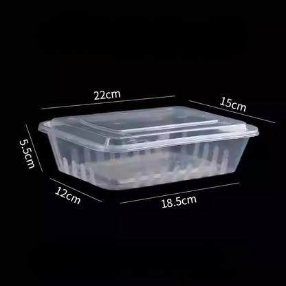 Recyclable Plastic Containers/Pack of 50 with Lids