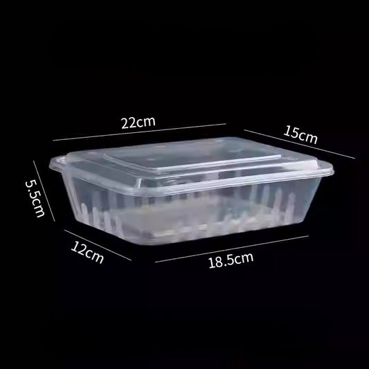 Recyclable Plastic Containers/Pack of 50 with Lids