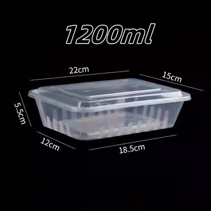 Recyclable Plastic Containers/Pack of 50 with Lids