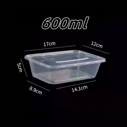 Recyclable Plastic Containers/Pack of 50 with Lids