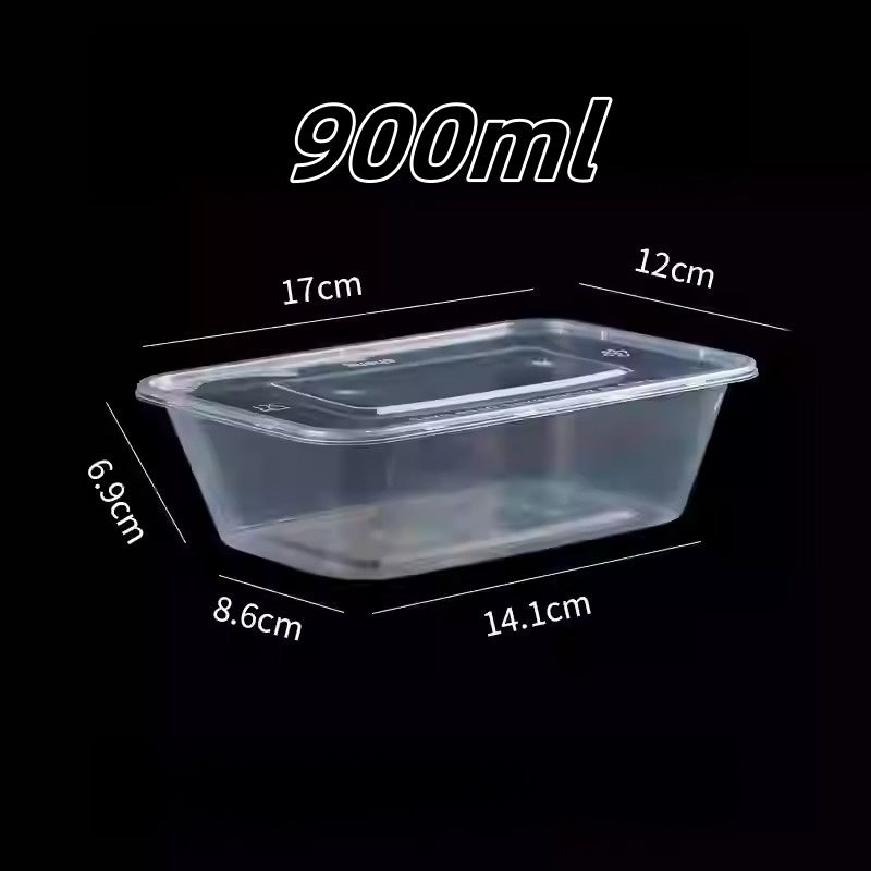 Recyclable Plastic Containers/Pack of 50 with Lids