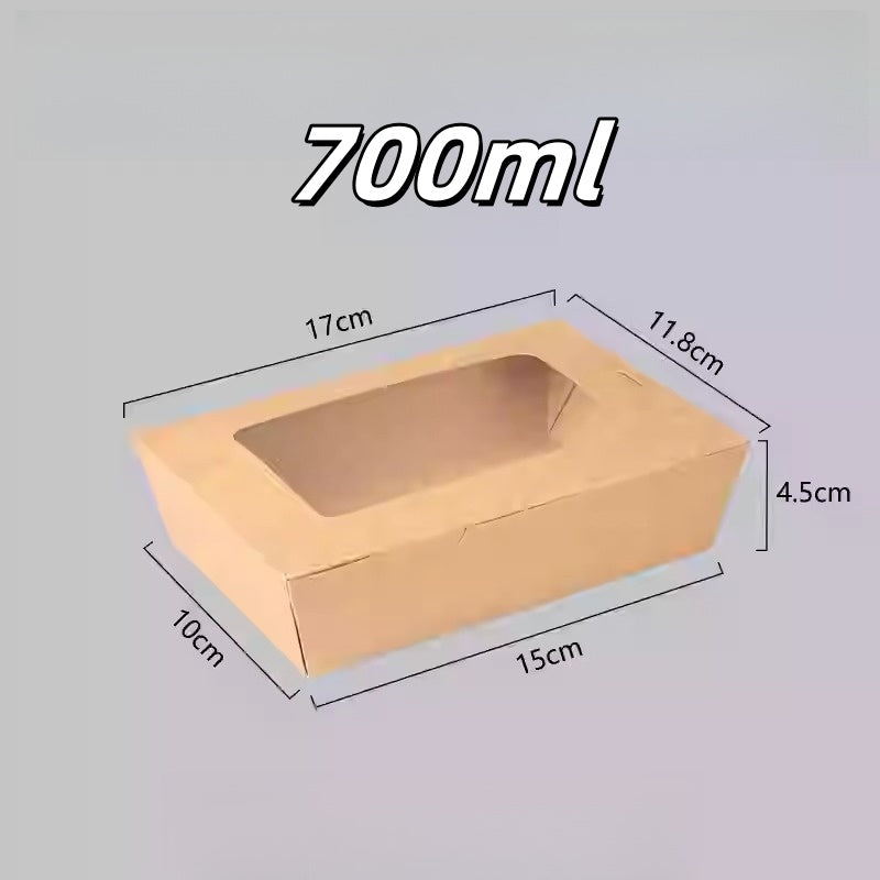 Salad Box with PET Window/Pack of 50