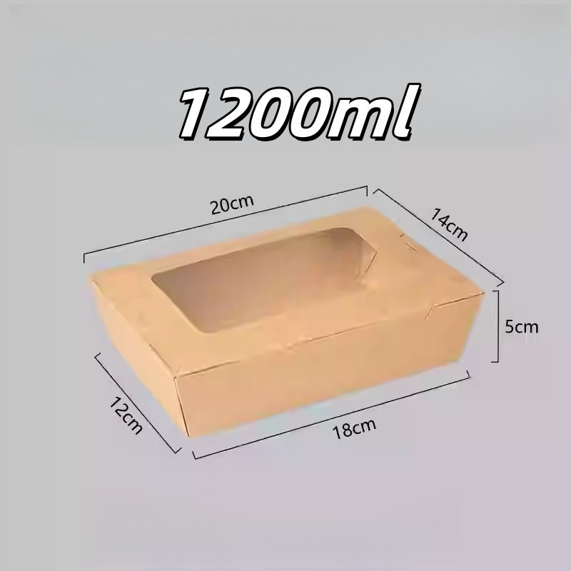 Salad Box with PET Window/Pack of 50