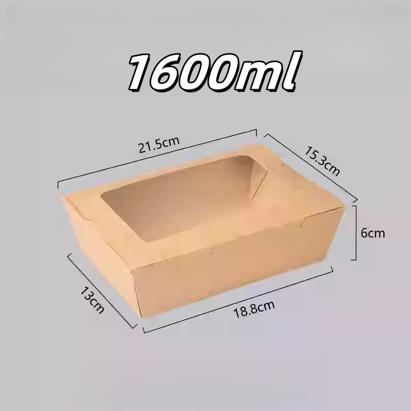 Salad Box with PET Window/Pack of 50