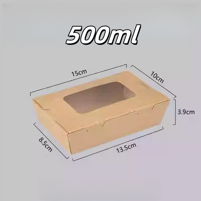 Salad Box with PET Window/Pack of 50