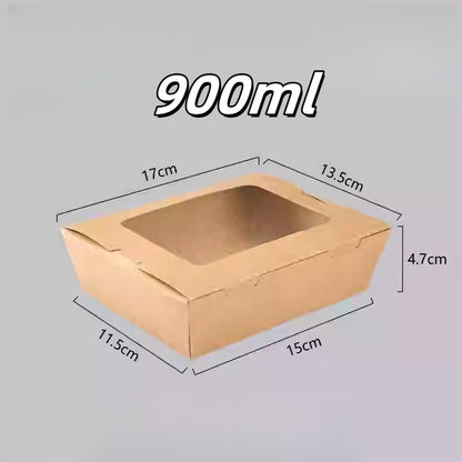 Salad Box with PET Window/Pack of 50